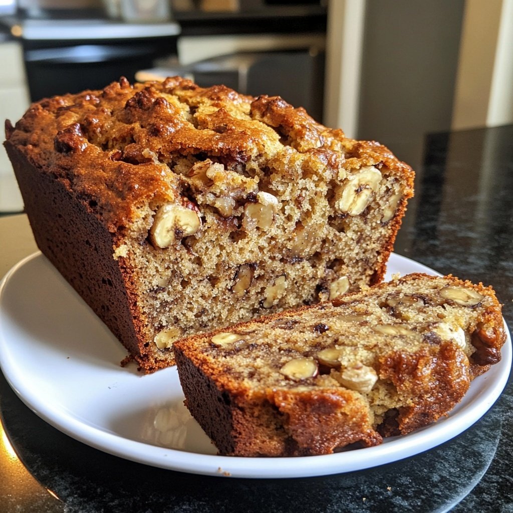 Moist Banana Bread with Ripe Bananas