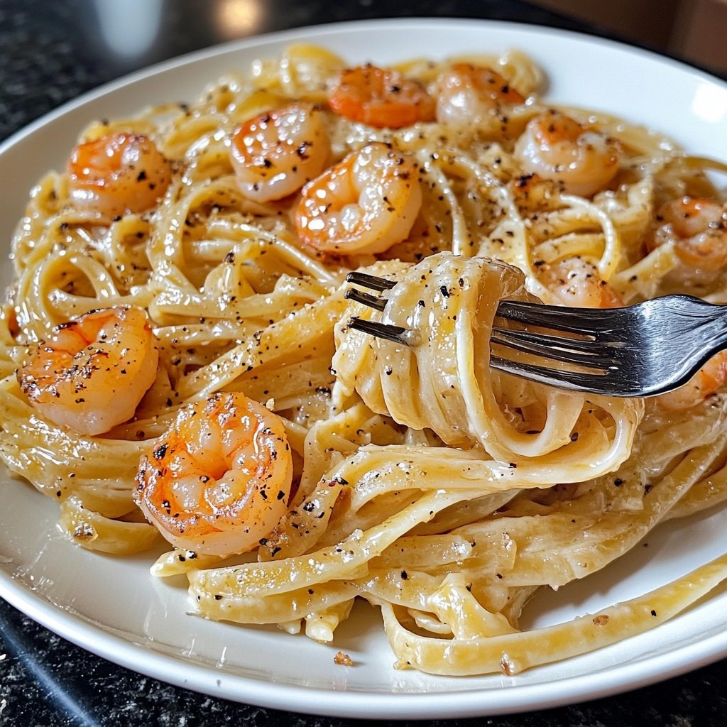 15-Minute Garlic Shrimp Pasta