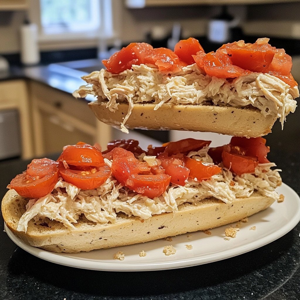Tomatenbroodjes met Kipsalade