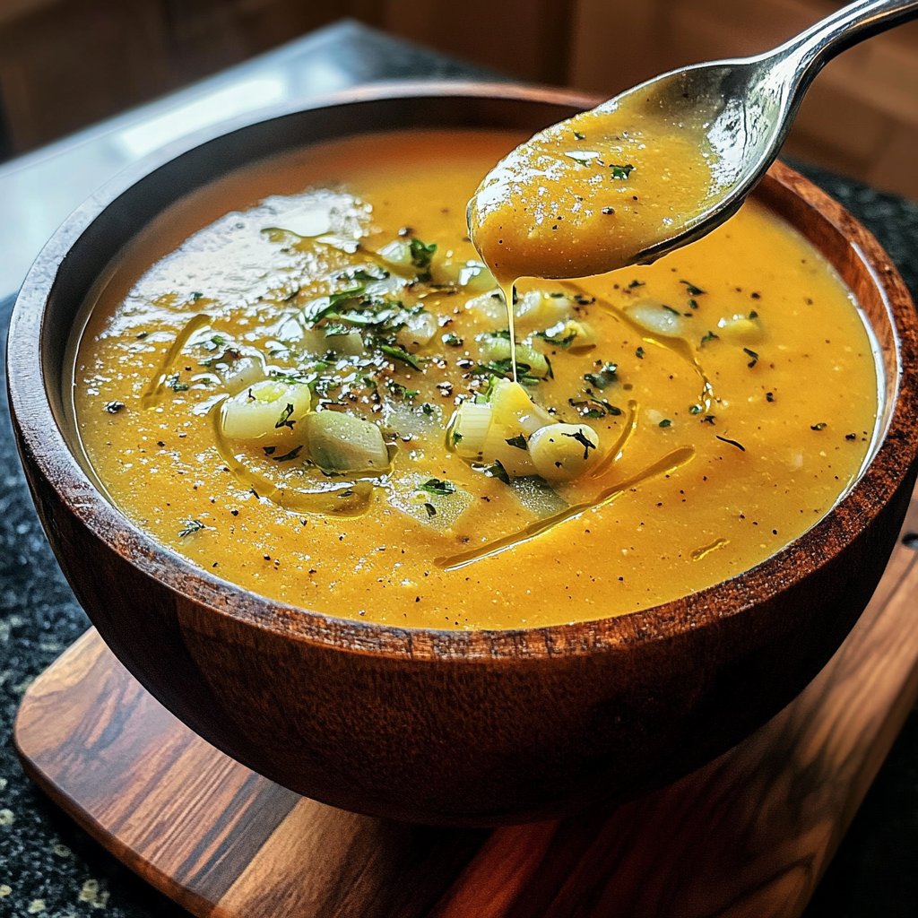 Squash Soup with Leeks